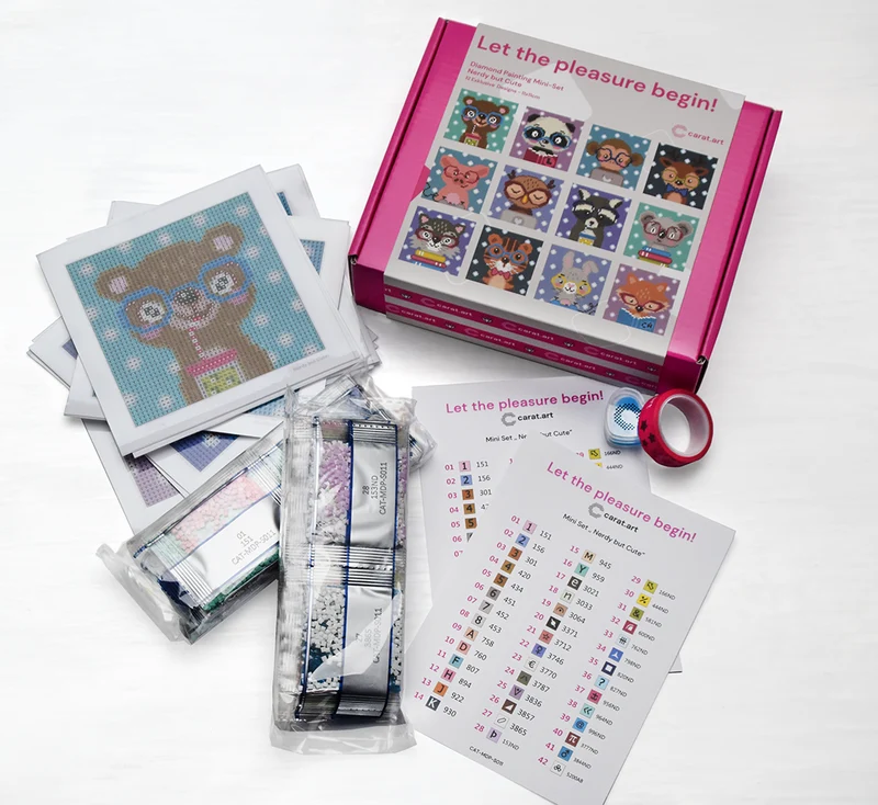 Diamond Painting - Carat Art Design - Mini Set Nerdy but Cute