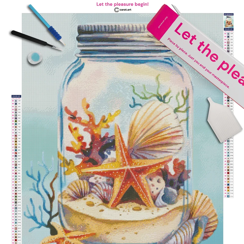 Diamond Painting - Yana Prosvetkina - Sea shells in a jar