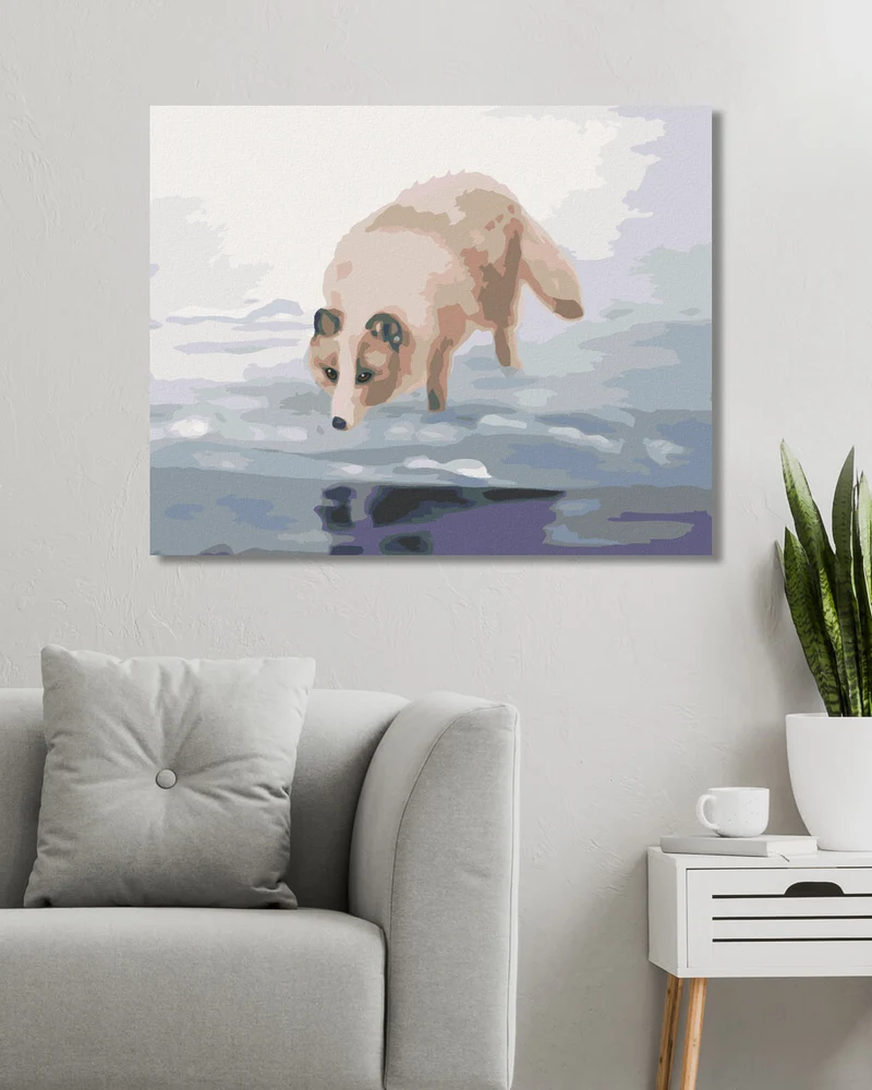 Diamond painting - POLARFUCHS AM WASSER (D. RUSTY RUST)