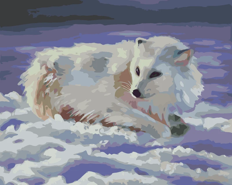 Diamond painting - POLARFUCHS IM SCHNEE (D. RUSTY RUST)