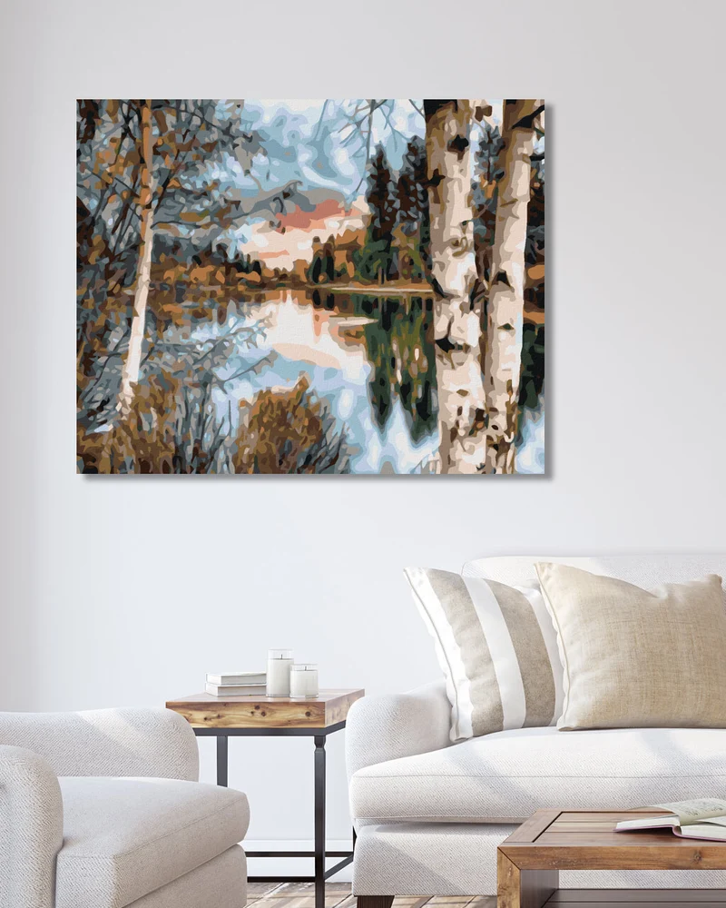 Diamond painting - BLICK DURCH DIE BIRKEN