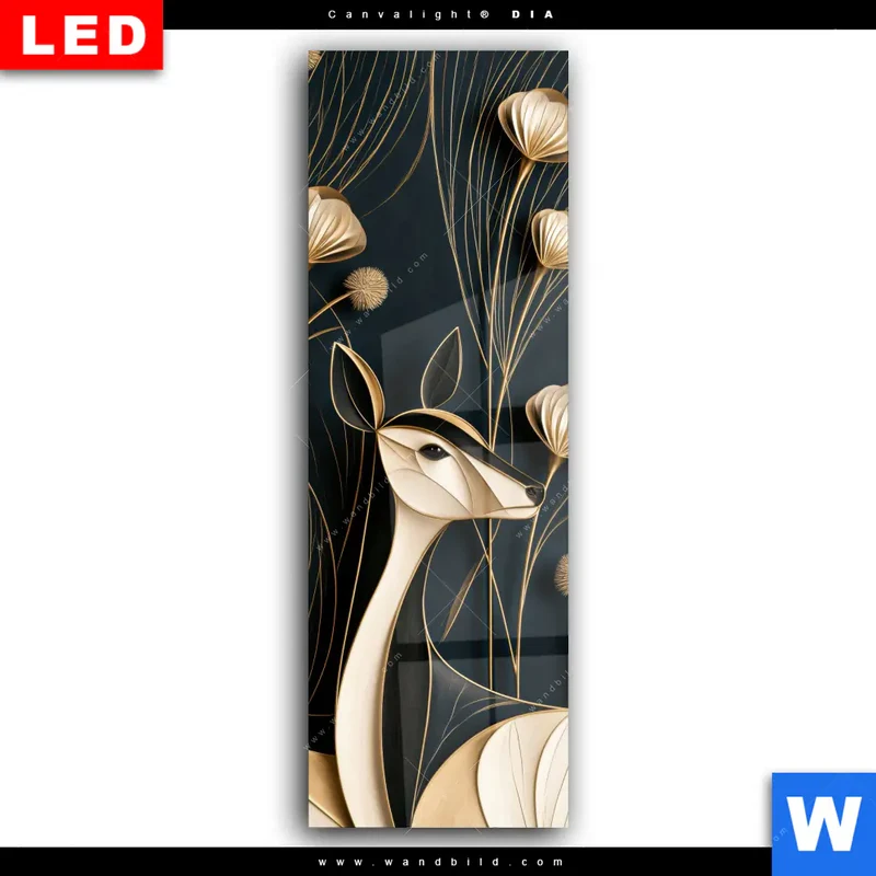 Wechselmotiv Acrylglas Canvalight® DIA | Rehe - Anmut des Waldes | Schmal