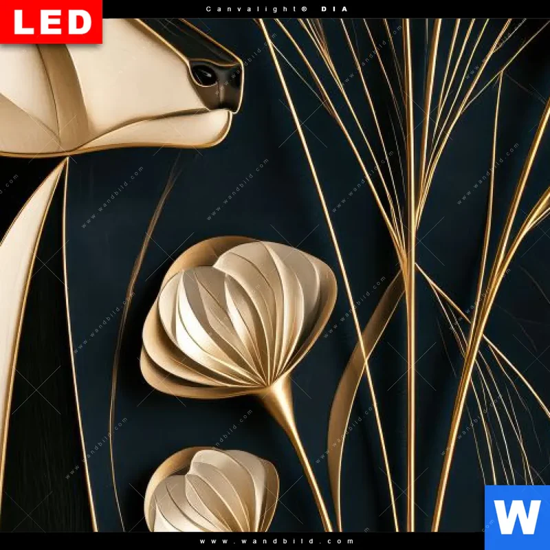 Wechselmotiv Acrylglas Canvalight® DIA | Rehe - Anmut des Waldes | Panorama