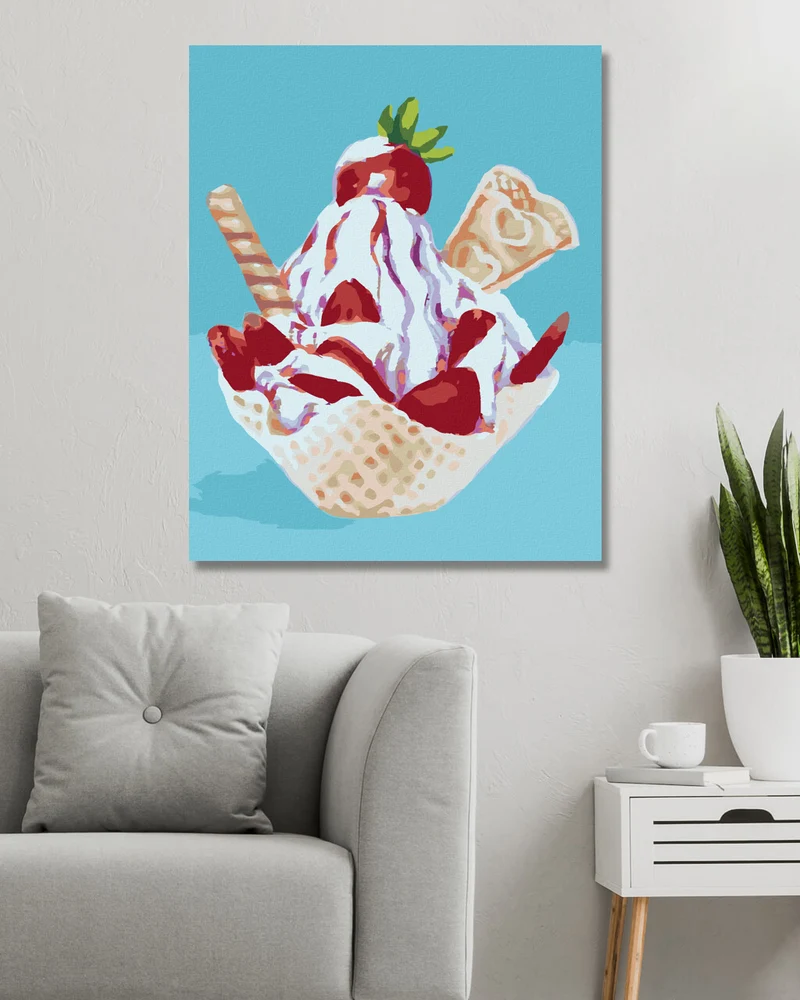 Diamond painting - ERDBEER-EISBECHER (MYROSLAVA WOLOSCHUK)
