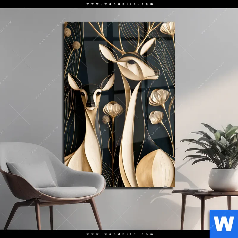 Acrylglasbild | Rehe - Anmut des Waldes | Hochformat