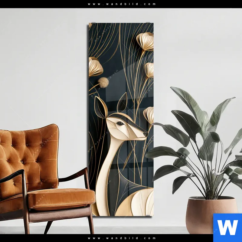 Acrylglasbild | Rehe - Anmut des Waldes | Schmal