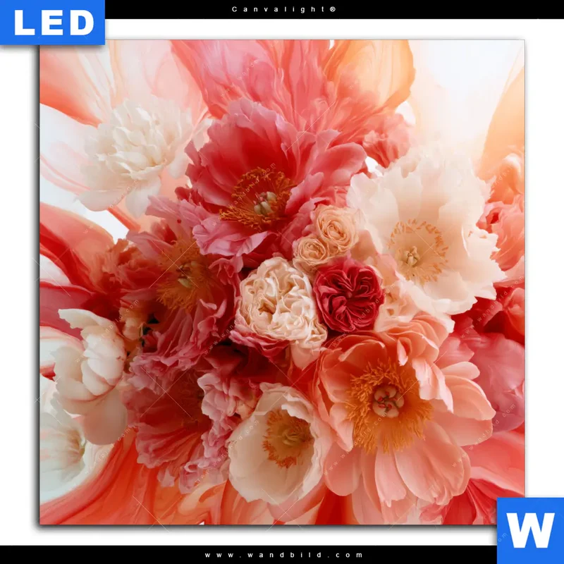 Canvalight® Leuchtbild | Florale Explosion | Quadrat