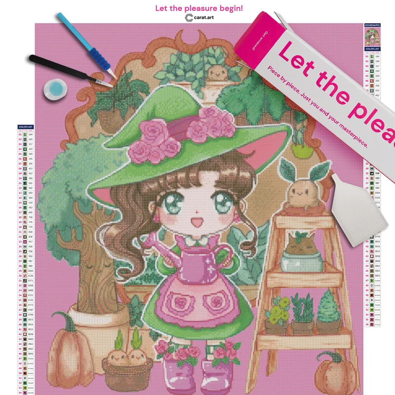 Diamond Painting - Arisa Kitsune - Little Plant Witch