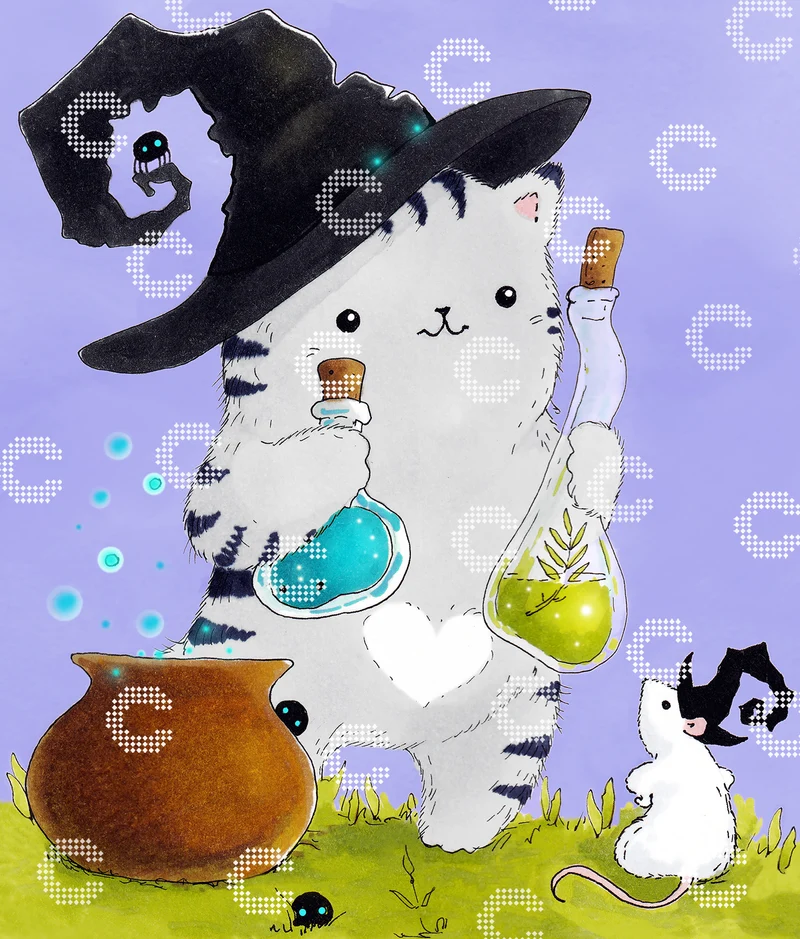 Diamond Painting - alliot_art - Alchemy Cat