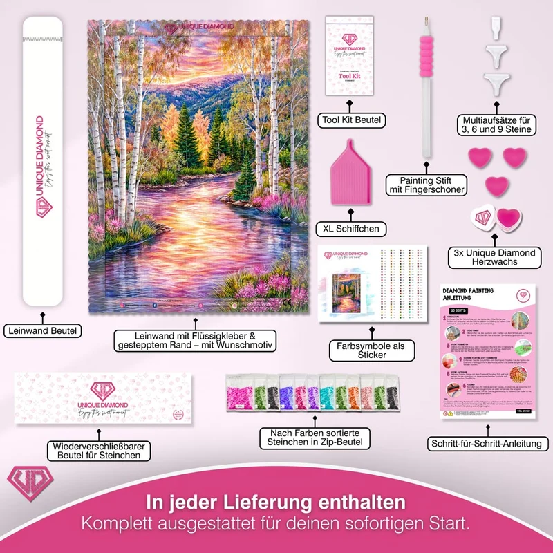 5D Diamond Painting – Alina Sonnenglanz der Birkenaue
