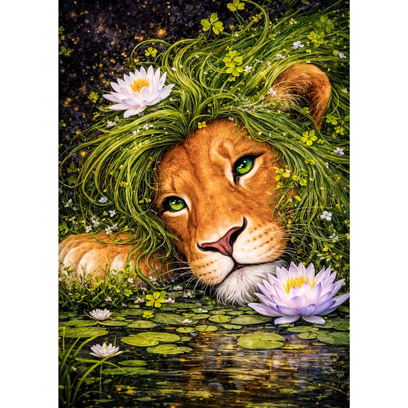 5D Diamond Painting – Elian Smaragdträumer des Sees