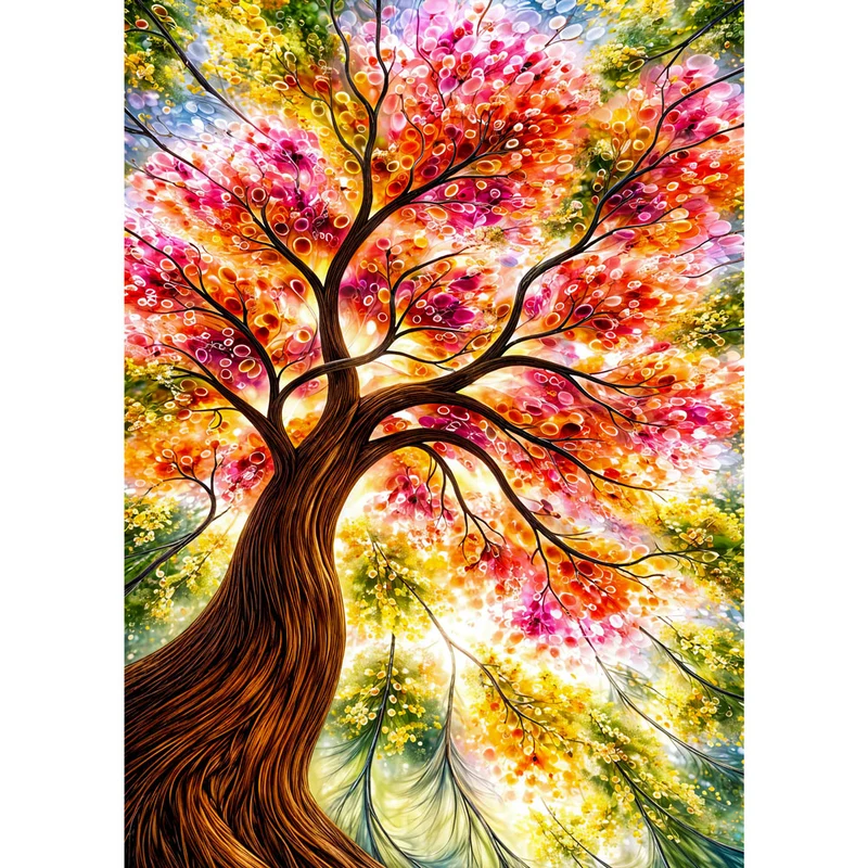 5D Diamond Painting – Lumina Blütenbaum der Farben