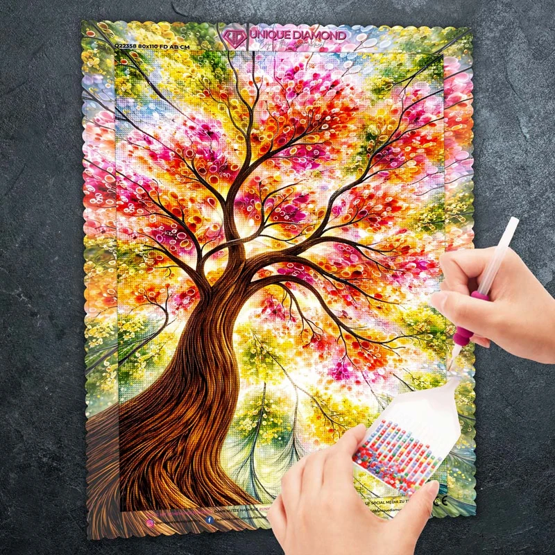 5D Diamond Painting – Lumina Blütenbaum der Farben
