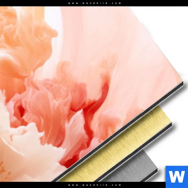 Aluminiumbild gebürstet | Florale Explosion | Panorama