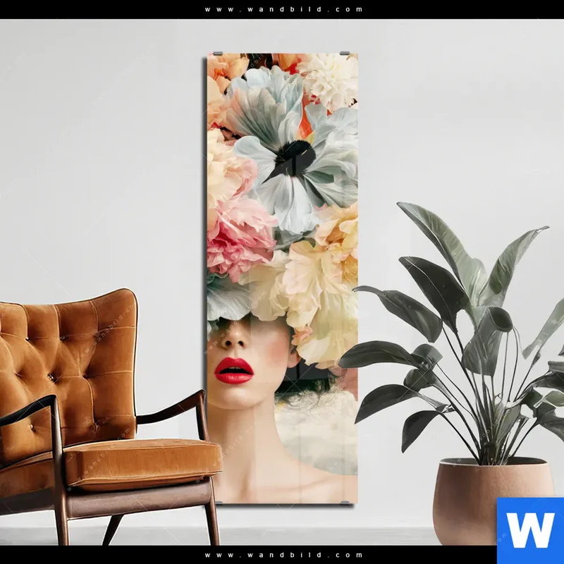 Acrylglasbild | Florale Diva | Schmal