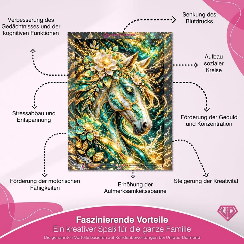 5D Diamond Painting – Emerald Celestial Horse
