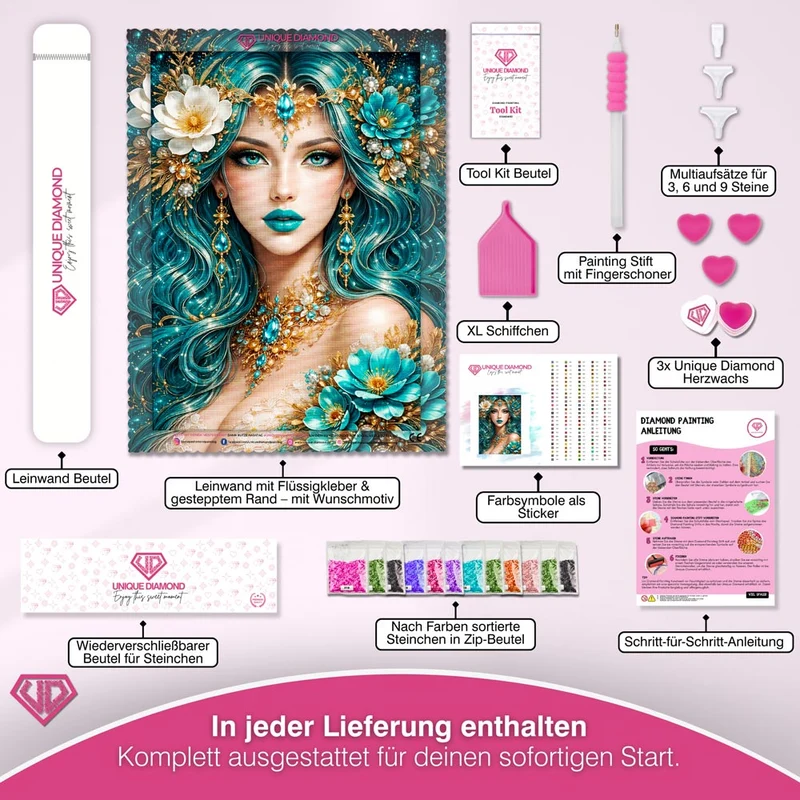 5D Diamond Painting – Emerald Queen Elegance