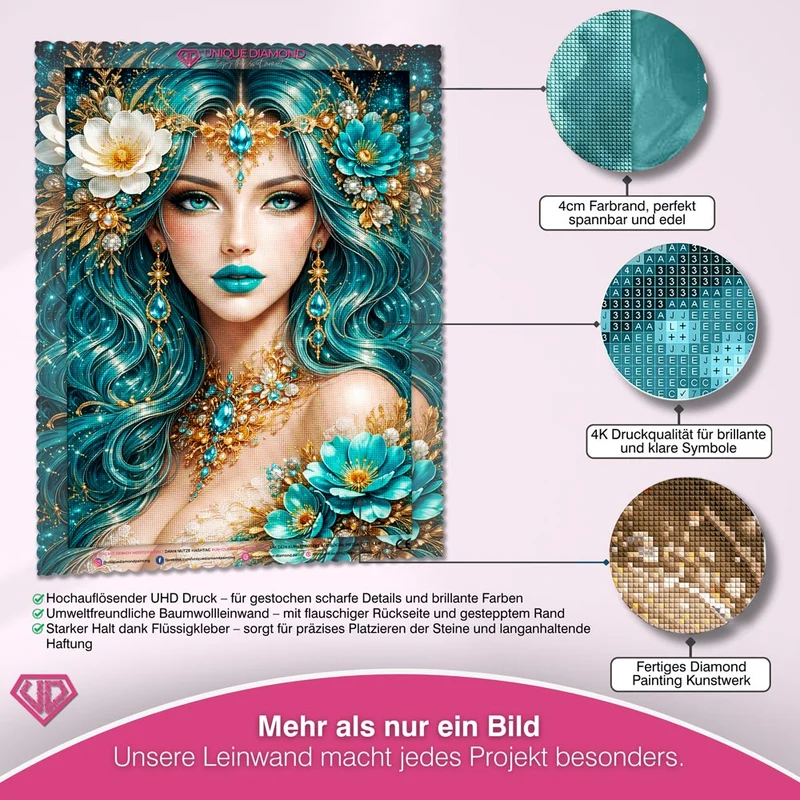 5D Diamond Painting – Emerald Queen Elegance