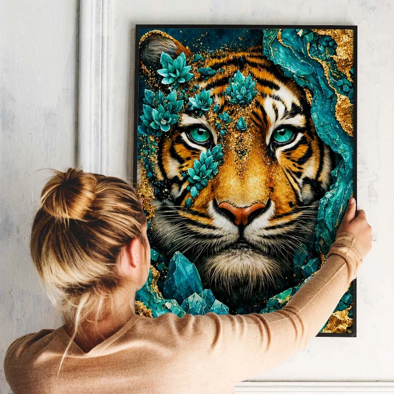 5D Diamond Painting – Emerald Tiger Spirit