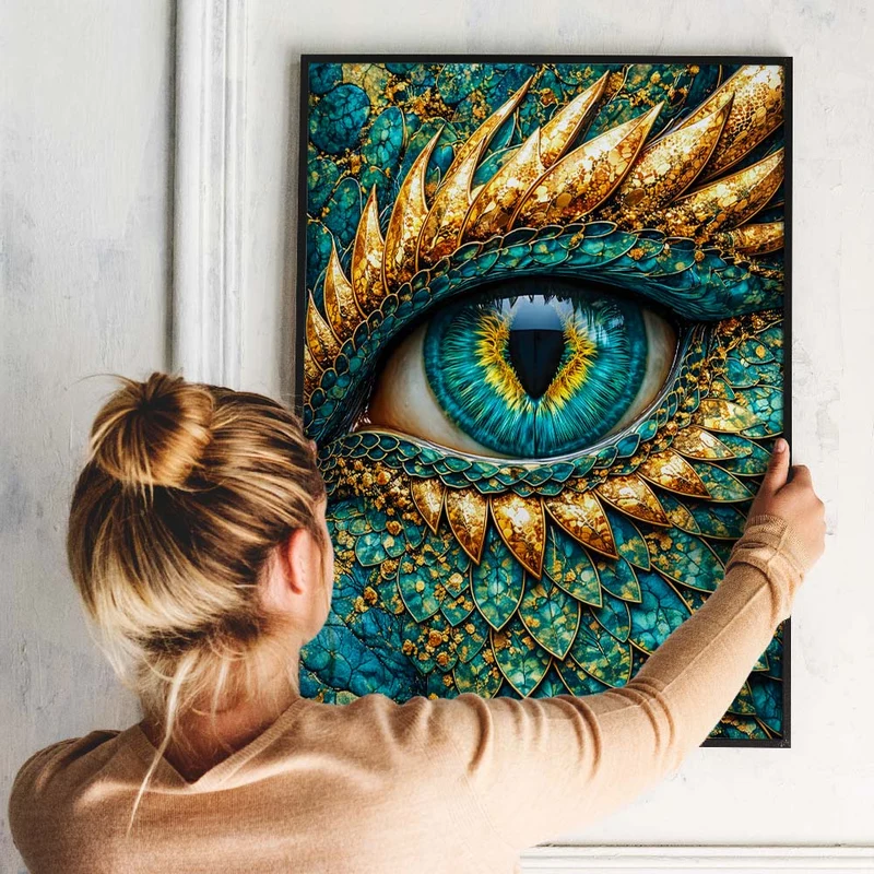 5D Diamond Painting – Emerald Dragon Eye