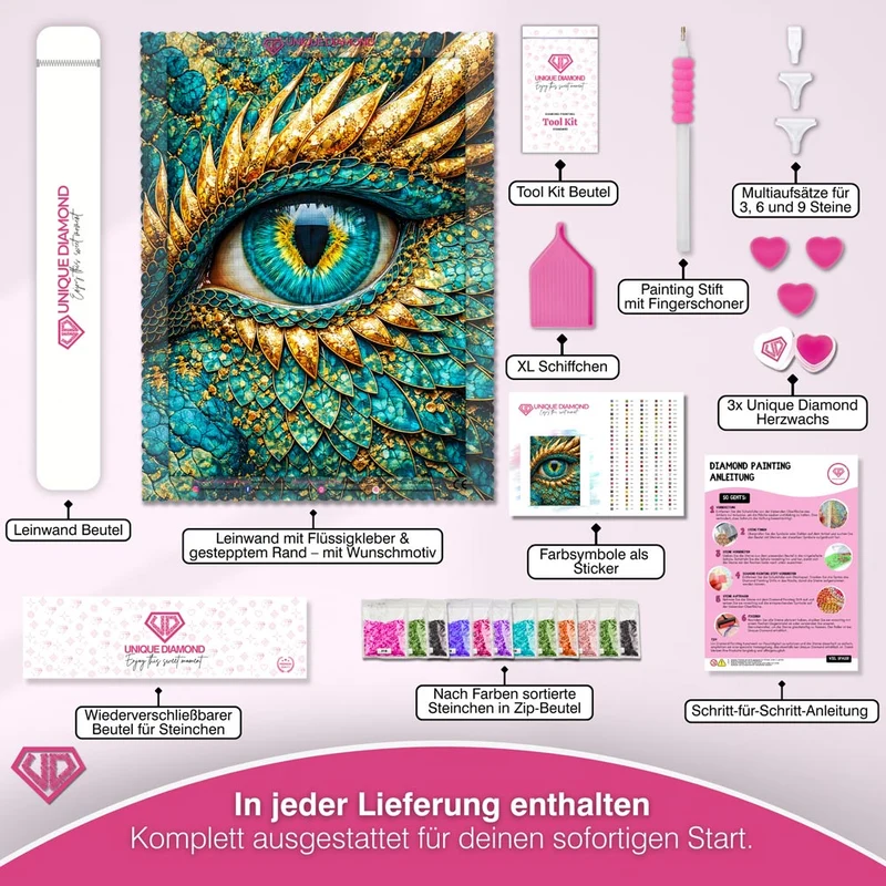 5D Diamond Painting – Emerald Dragon Eye