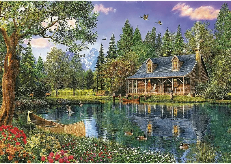 Diamond Painting Haus im Wald