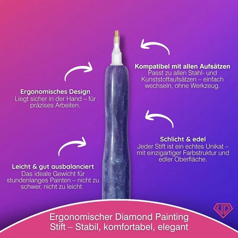 Diamond Painting Ergonomischer Premium-Stift – Amethyst Silk