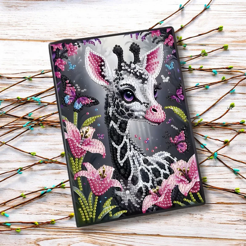 Diamond Painting Notizbuch – Giraffenzauber