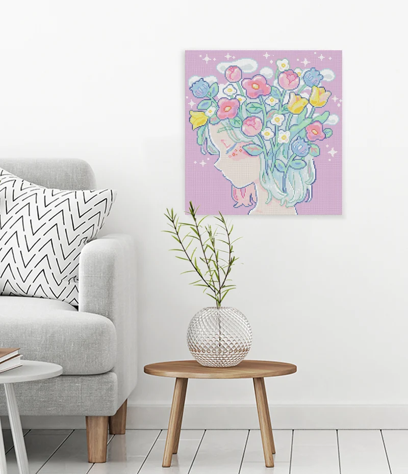 Diamond Painting - Hiroko - Glass Flowers