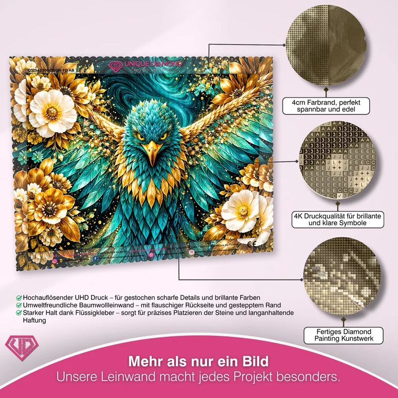 5D Diamond Painting – Golden Wings Majesty