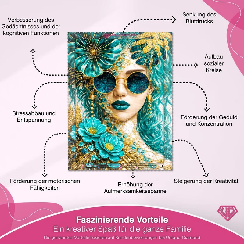 5D Diamond Painting – Emerald Glam Muse