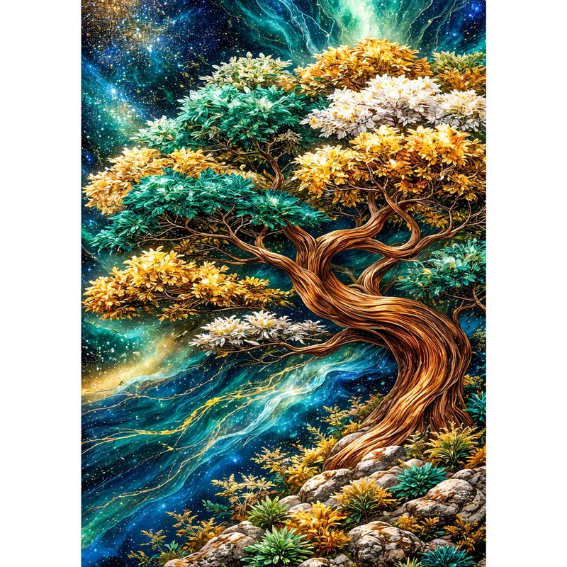5D Diamond Painting – Cosmic Tree of Harmony