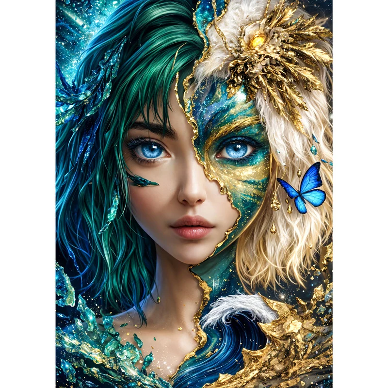 5D Diamond Painting – Dual Soul Enchantress