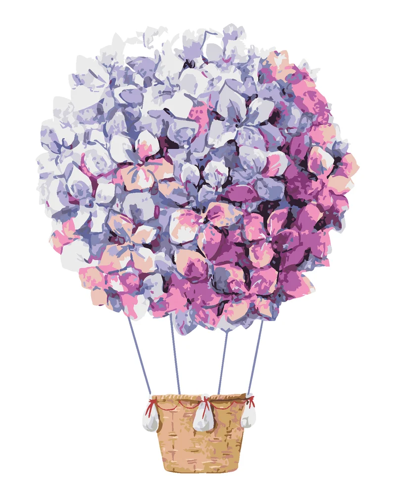 Diamond painting - FLIEDER BALLON