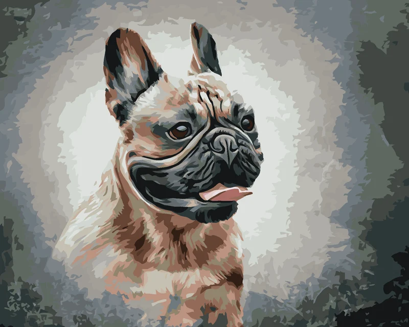 Diamond painting - GLÜCKLICHE FRANZÖSISCHE BULLDOGGE