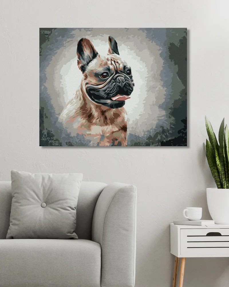 Diamond painting - GLÜCKLICHE FRANZÖSISCHE BULLDOGGE