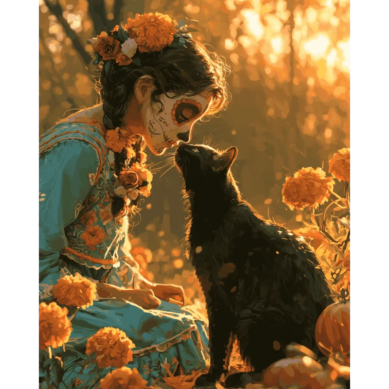 Día de los Muertos Katze