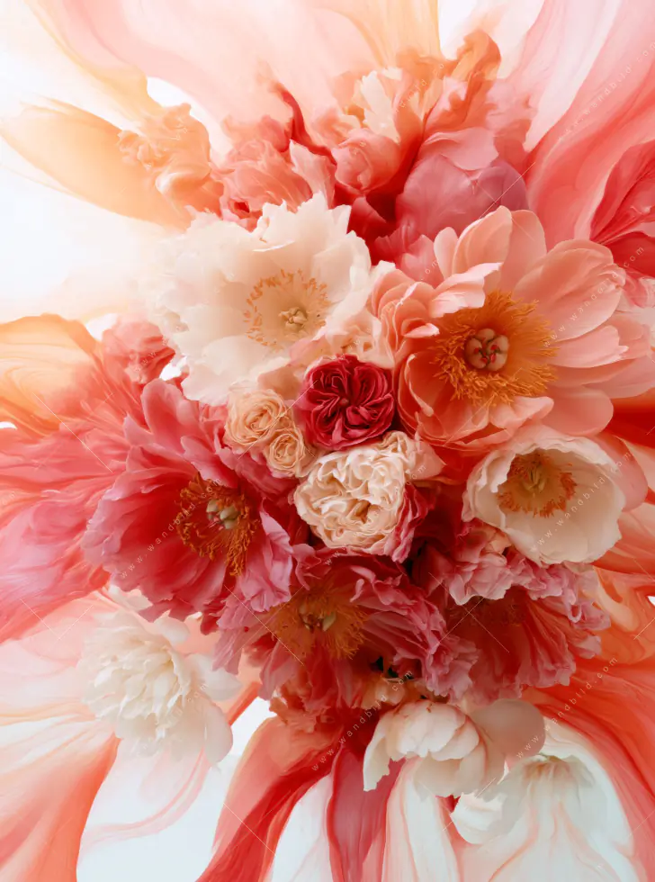 Canvalight® Leuchtbild | Florale Explosion | Hochformat