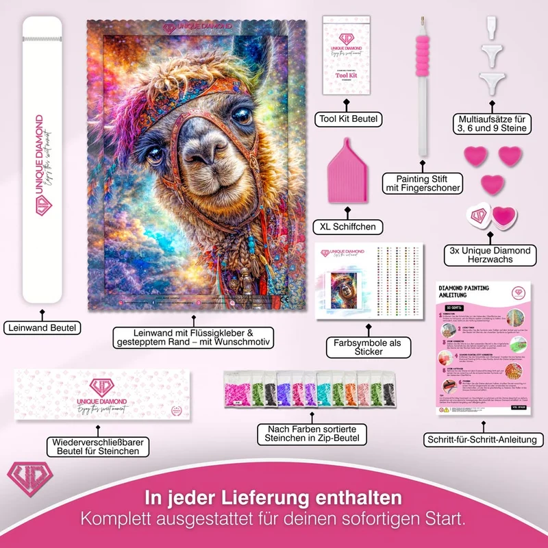 5D Diamond Painting – Cosmic Spirit Llama