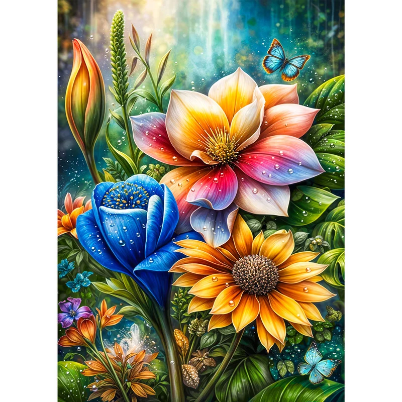 5D Diamond Painting – Radiant Garden Blossoms