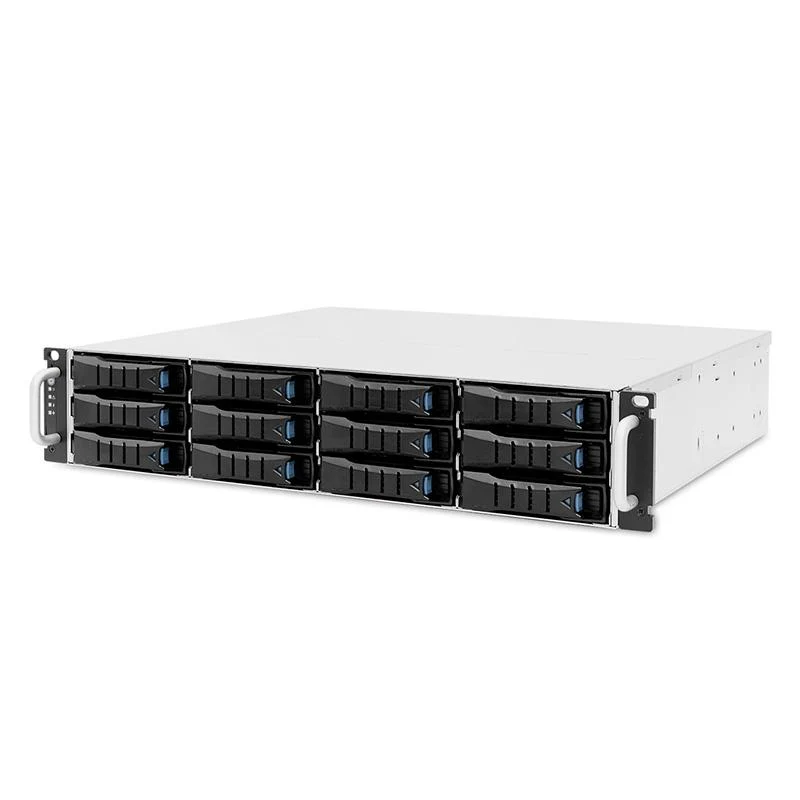 2U 12G JBOD 12 x 3.5 Hot-Swap Tool-less Drive Trays with Single Hot-Swap Expanders, Single BMC and a 550W Redundant PSU, Short Depth