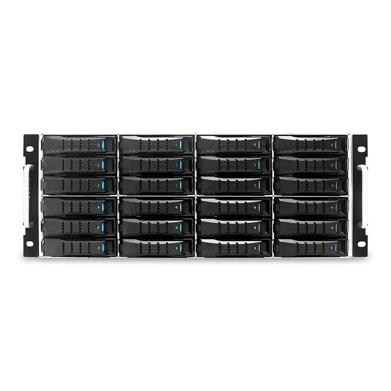 4U 12G JBOD 24 x 3.5" Hot-Swap Tool-less Drive Trays with Dual Hot-Swap Expander ,Dual BMC and 550W Redundant PSU, Short Depth