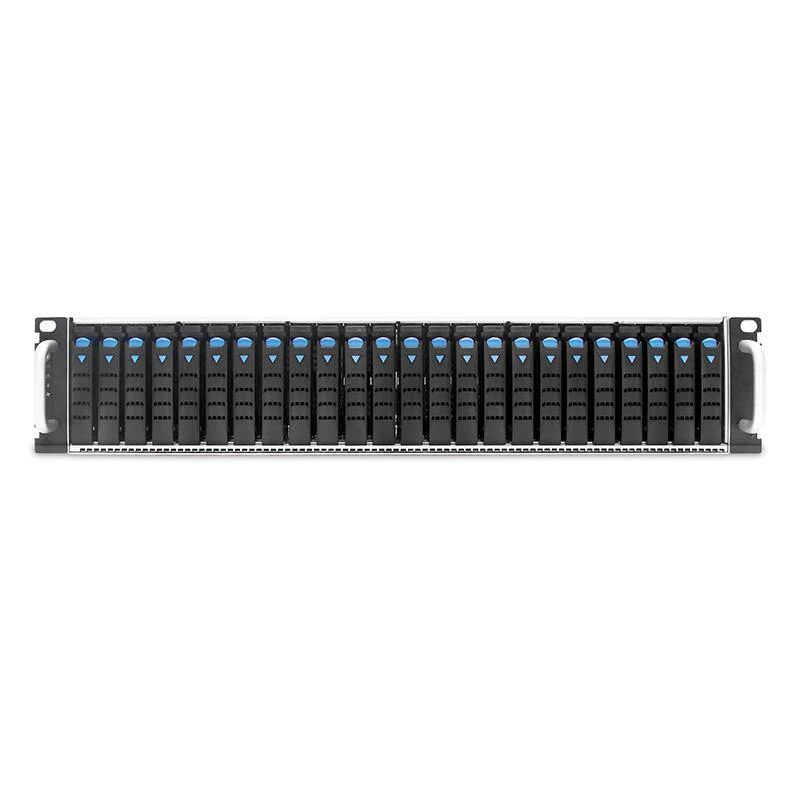 2U 12G JBOD 24 x 2.5" Hot-Swap Tooless Drive Trays with Single Hot-Swap Expander, Single BMC and a 550W Redundant PSU