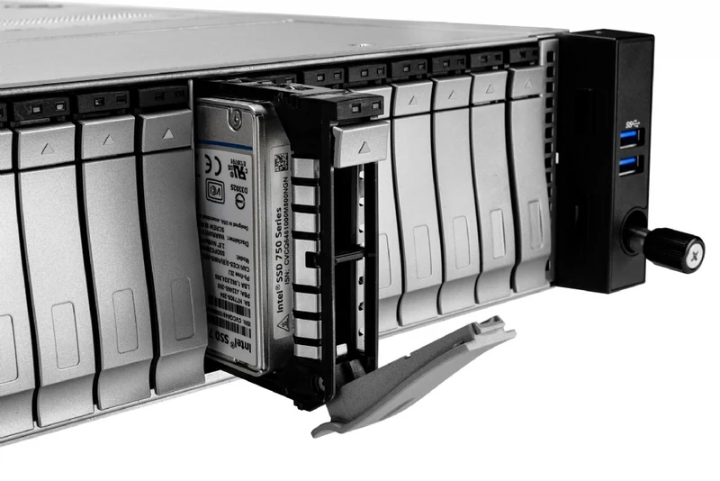 In-Win IW-RS224-07 - 2U Server Chassis with 24x SATA/SAS/NVMe Hot-Swap Bays - Includes 800W CRPS Redundant PSU and Rail Kit