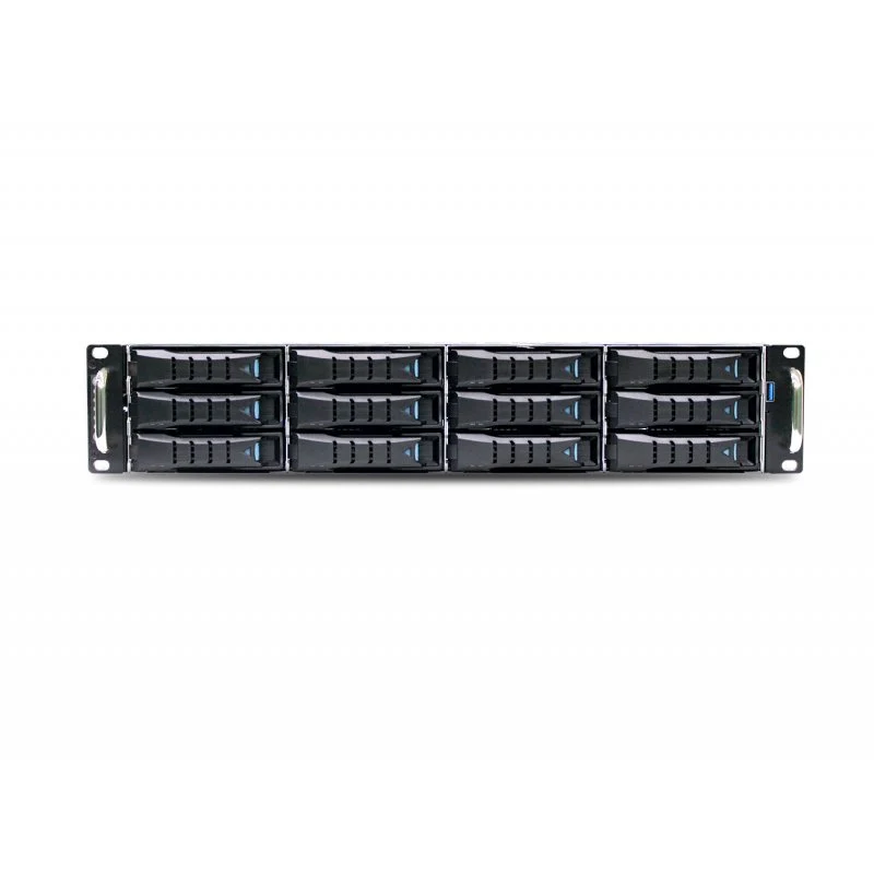 AIC 2U 12G Storage Chassis 12 x 3.5" Tool-Less Hot-Swap + 2 x 2.5" Internal and an 800W Redundant PSU (Rails Included) * 3PCI