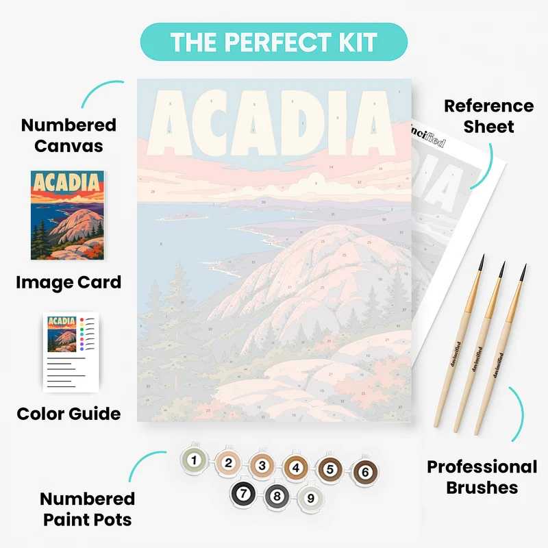 Cadillac Mountain Glow - Paint by Numbers Kit