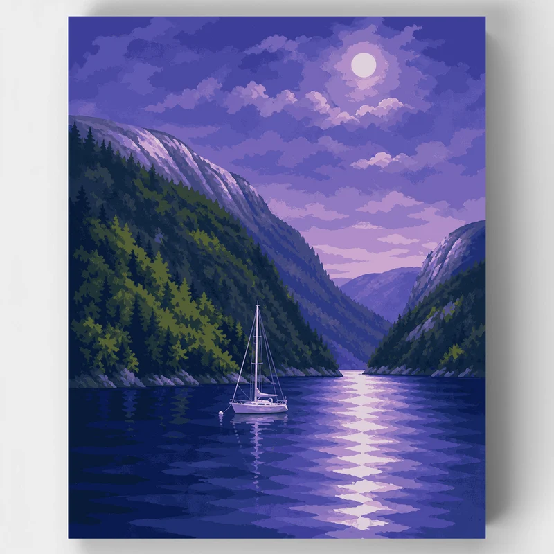 Moonlit Somes Sound - Paint by Numbers Kit