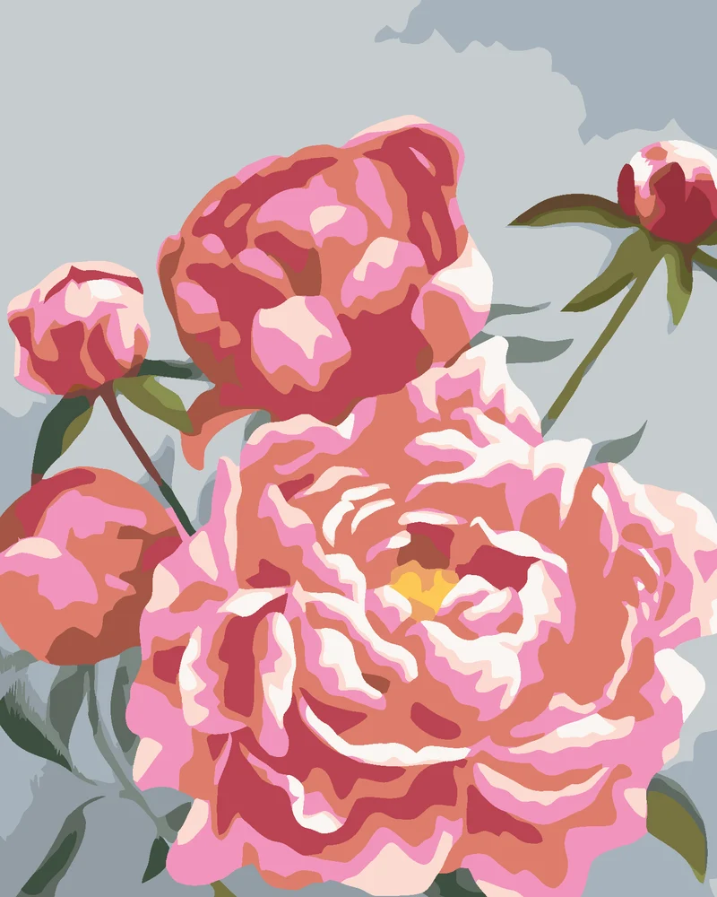 Diamond painting - PFINGSTROSEN 4 (MYROSLAVA VOLOSCHUK)