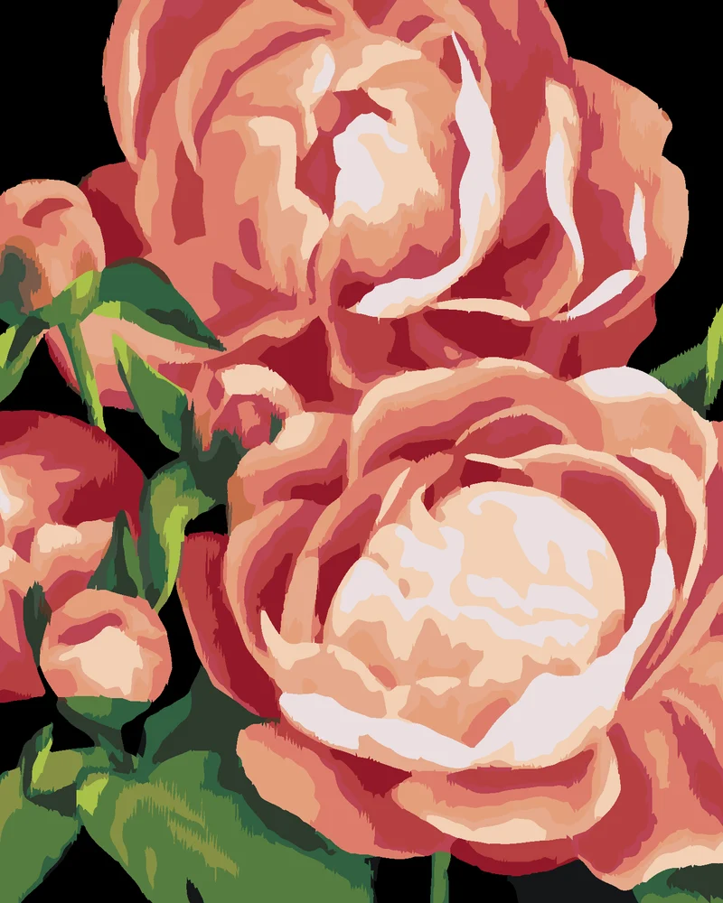 Diamond painting - PFINGSTROSEN 3 (MYROSLAVA VOLOSCHUK)