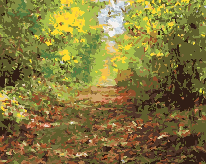 Diamond painting - FUSSGÄNGERZONE IM WALD